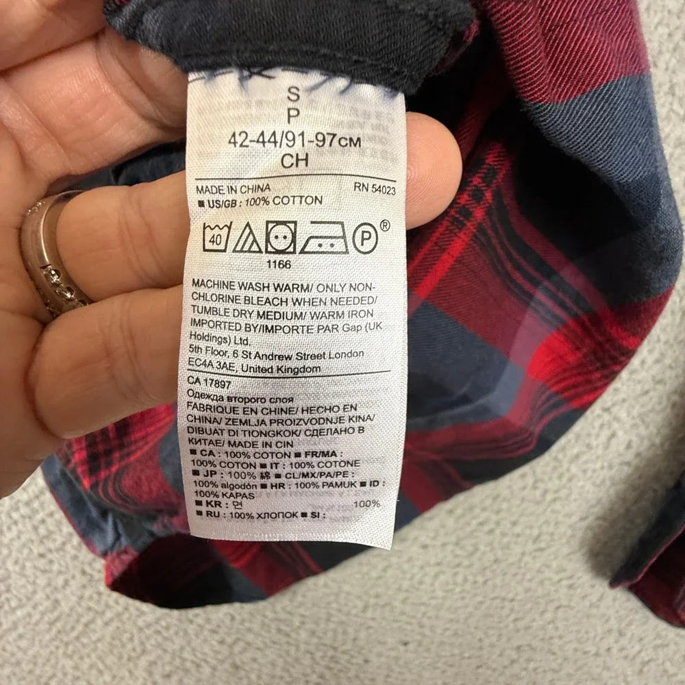 Banana Republic Luxe Flannel Grant Fit Mens Plaid Button‎ Up Shirt